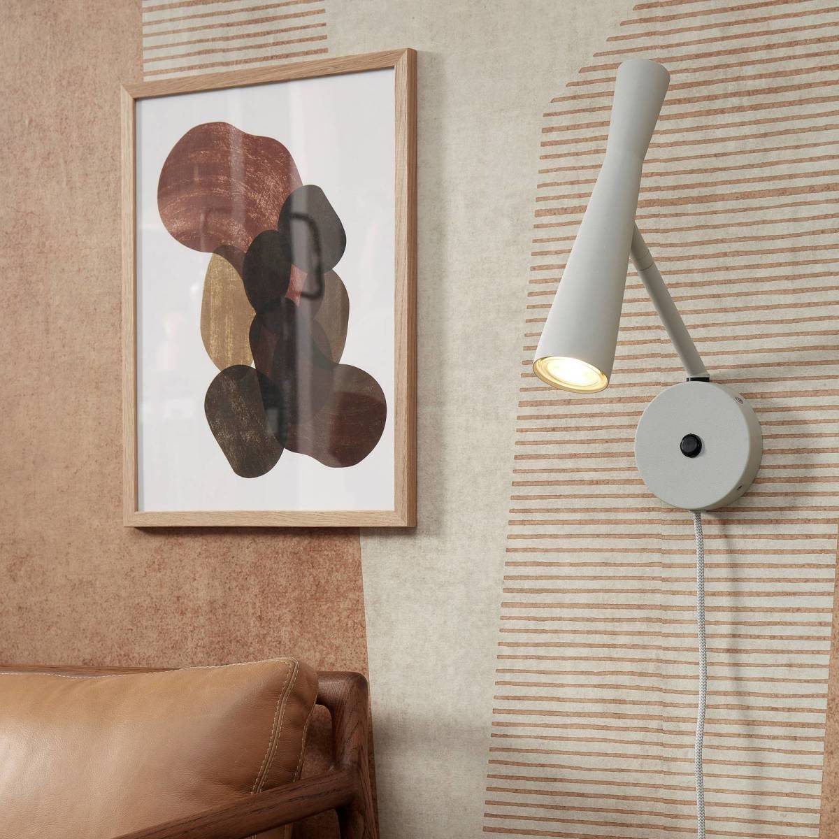 it's about RoMi Het gaat om Romi wandlamp Bordeaux, lichtgrijs