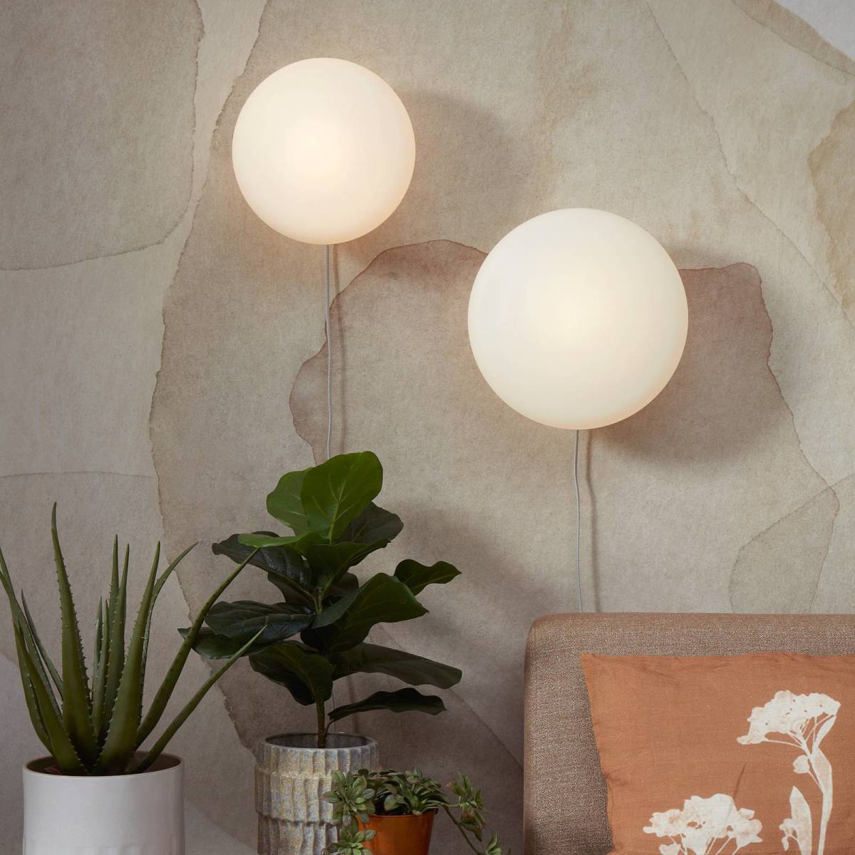 it's about RoMi Het gaat om RoMi wandlamp Sapporo, Ø 28 cm