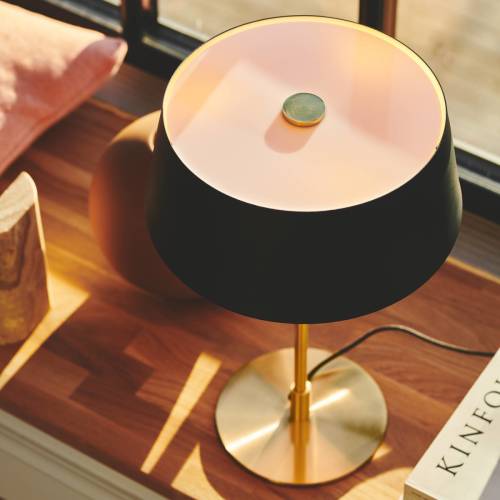 Nordlux Tafellamp Clasi in zwart/goud met diffusor