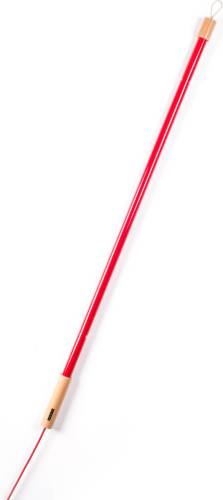 Seletti LED vloerlamp Linea met hout, rood