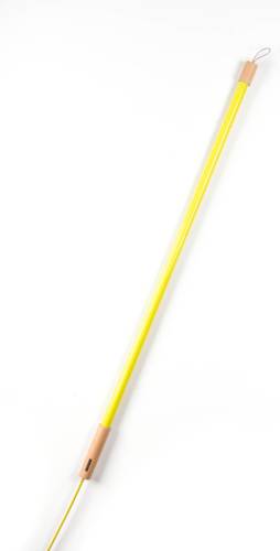 Seletti LED vloerlamp Linea met hout, geel