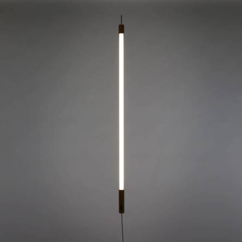 Seletti LED vloerlamp Linea met hout, wit
