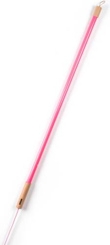 Seletti LED vloerlamp Linea met hout, fuchsia