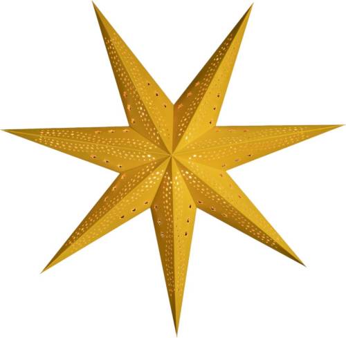 Sterntaler fluweel papieren ster, Ø 75 cm geel