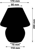 Busch Tafellamp glas, wit Ø 17 cm