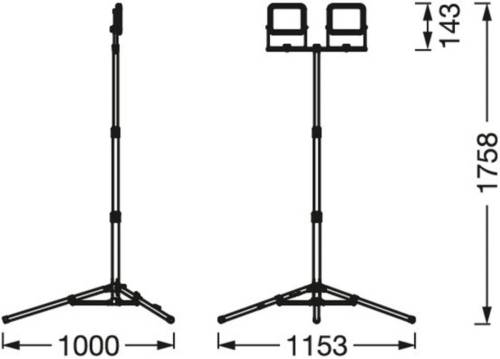 LEDVANCE LED-Worklight Value Tripod 2-lamps. 2 x 10 W