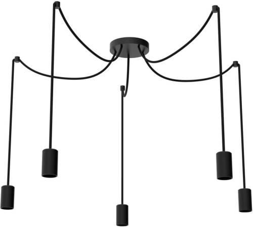 Segula Spyder 5 Wave hanglamp, zwart, 5-lamps