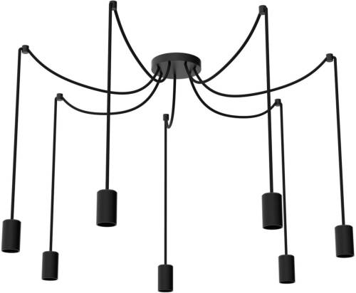 Segula Spyder 7 Wave hanglamp, zwart, 7-lamps