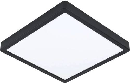 Eglo LED plafondlamp Fueva 5, IP20 zwart 28,5x28,5cm