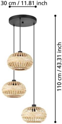 Eglo Amsfield 1 hanglamp, 3-lamps, rond