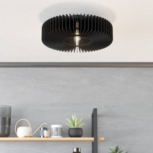 Eglo Plafondlamp Palombaia in gevouwen look, zwart