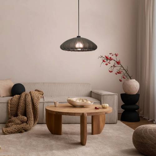 Eglo Hanglamp Barlaston, kap met textiel bekleed 1-lamp