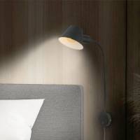 Briloner Wandlamp Brello, ronde wandlamp, zwart