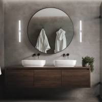 Briloner LED wandlamp Runt IP44 direct 4.000K chroom mat