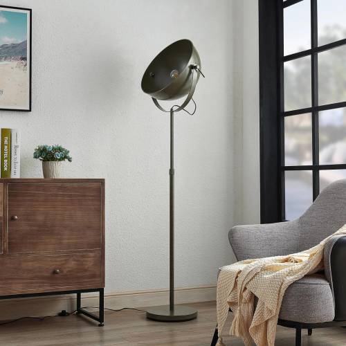 Lindby Muriel vloerlamp, 1-lamp, donkergrijs