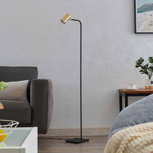 Lindby Sanad vloerlamp messing