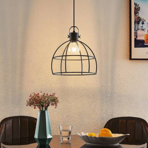 Lindby Flintos hanglamp, 1-lamp, zwart