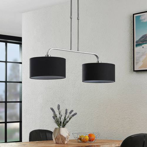 Lindby Jevanna hanglamp, 2-lamps, zwart