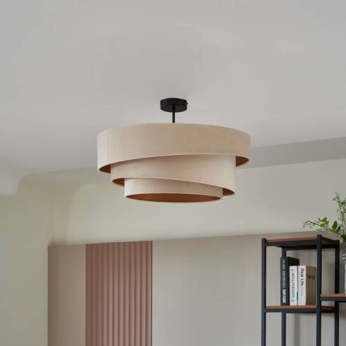 Lindby plafondlamp in textiel Jusari, wit