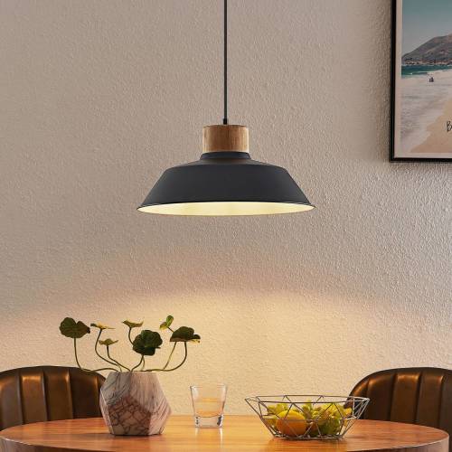 Lindby Nefeli hanglamp met houtdetail, 1-lamp