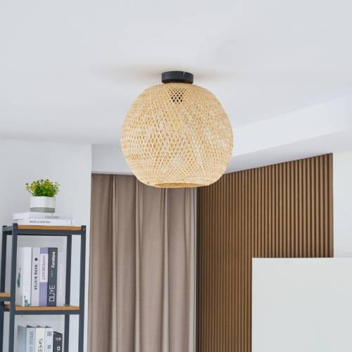 Lindby Dabila plafondlamp van bamboe E27