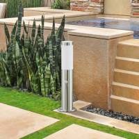 Lindby sokkellamp RVS opaal sensor