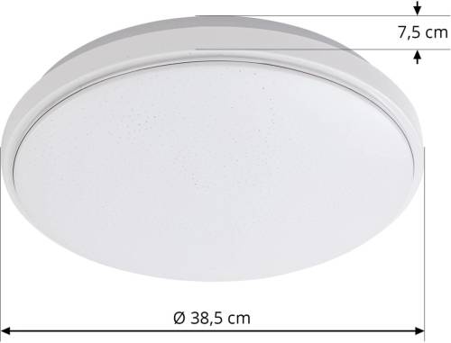 Lindby Glamo LED plafondlamp IP44 m. sterreneffect