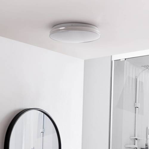 Lindby Silvryn LED plafondlamp chroom/wit 3.000K
