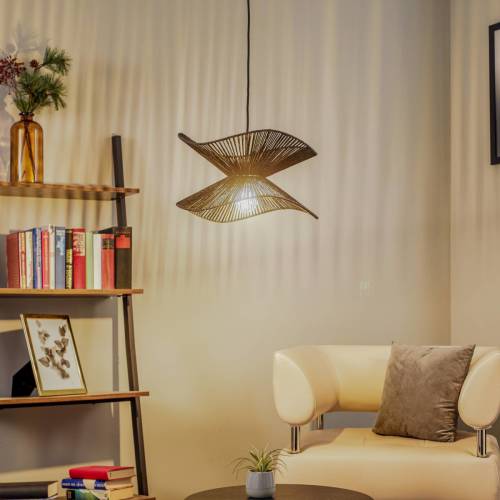 Lindby Hanglamp Valdorin, dubbellaags, zwart