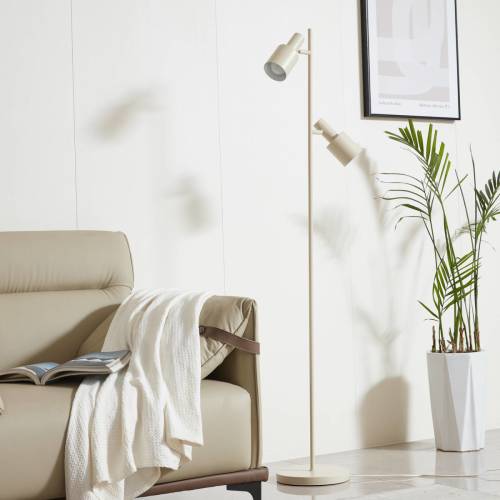 Vloerlamp Lindby Ovelia, beige