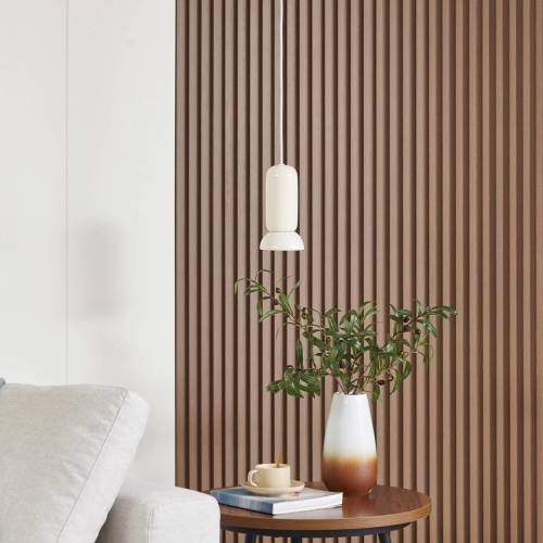 Lindby hanglamp Kerimi, crème, 1-lamp