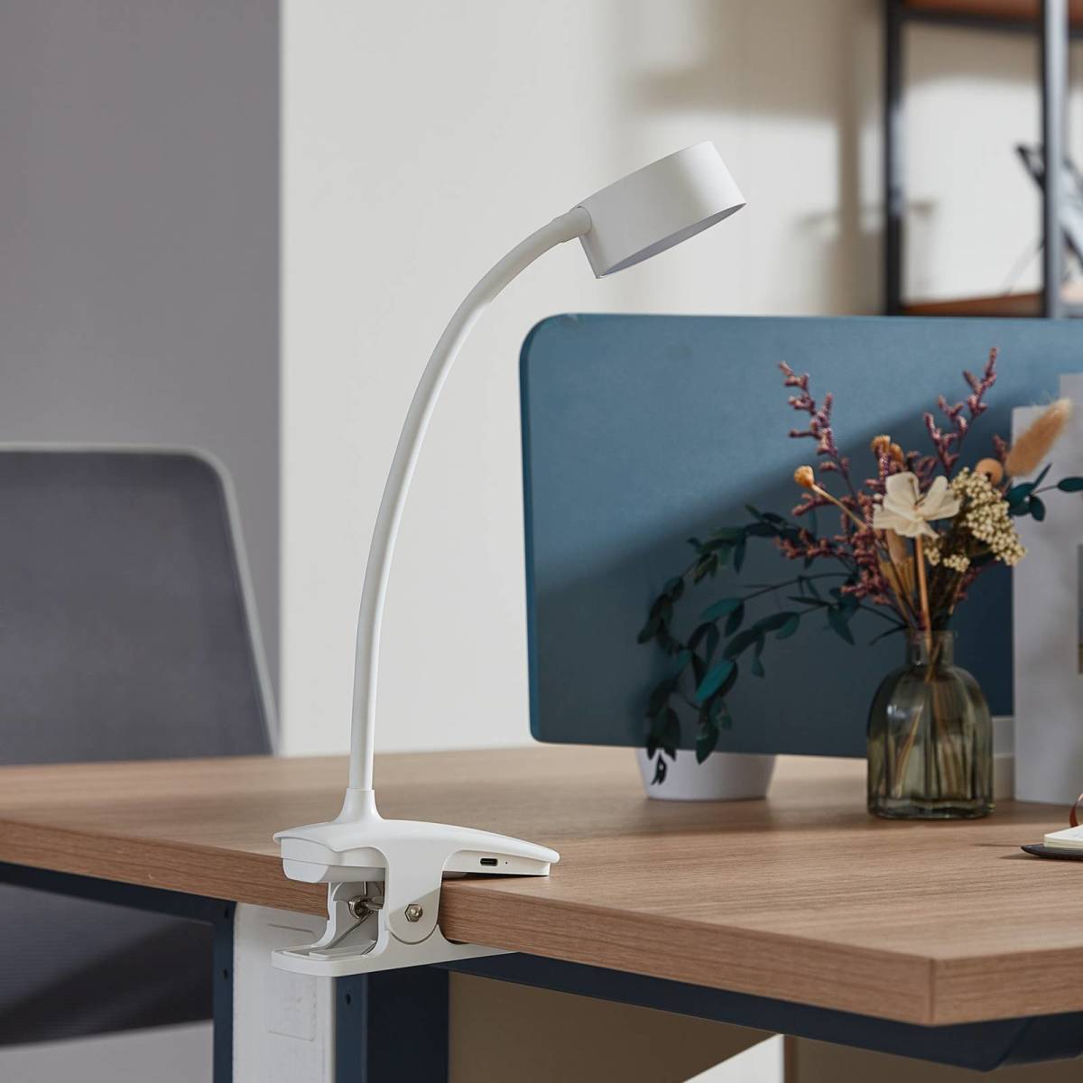 Lindby klemlamp Maori, wit, CCT, dimbaar
