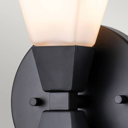 Elstead Badkamer wandlamp Bowtie, mat zwart, 1-lamp