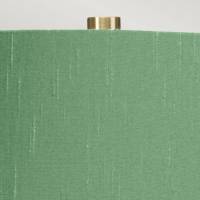 Elstead Textiel-tafellamp Isla messing antiek/groen