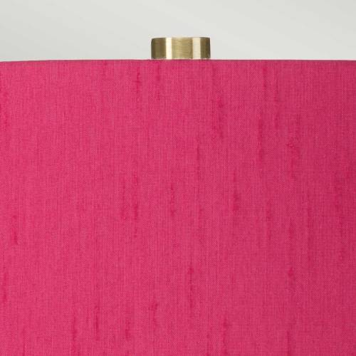 Elstead Textiel-tafellamp Isla messing antiek/cranberry