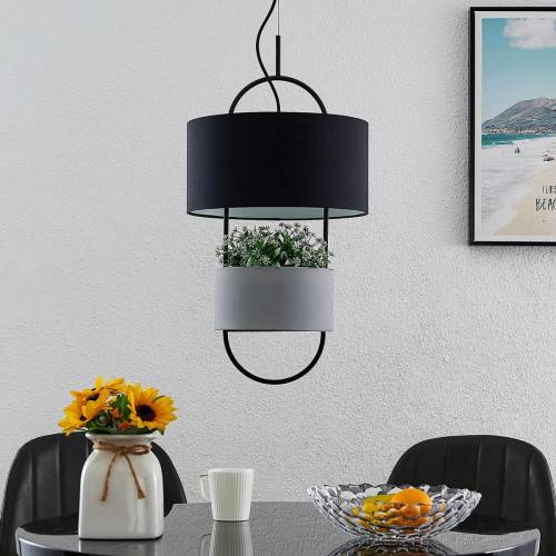 Lucande Amylee hanglamp, stof en beton