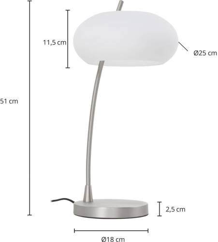 Lucande Sharvil tafellamp van ijzer en glas