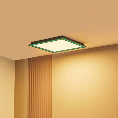 Lucande Leicy LED plafondlamp RGBW wit 64cm