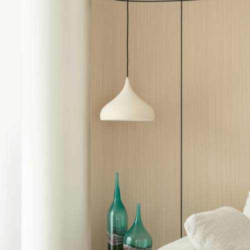 Lucande Niamara hanglamp, koffie, aluminium