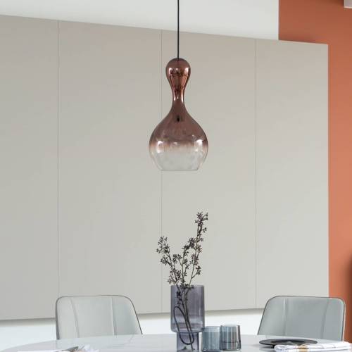 Lucande Lyrisa hanglamp, 1-lamp, koper