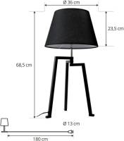 Lucande Amona tafellamp, zwart