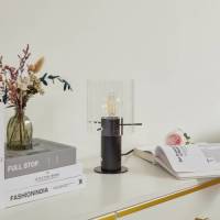 Lucande Eirian tafellamp met glazen kap