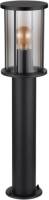 GLOBO Gracey sokkellamp, hoogte 60 cm, zwart, roestvrij staal, IP54