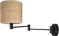 EULUNA Wandlamp Solo, cilinder, jute licht