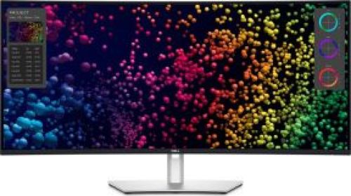 Dell UltraSharp U4025QW 40 5K Wide Ultra HD 120Hz USB-C Curved IPS Monitor - Zilver, Zwart