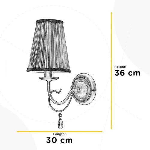 ONLI Delia wandlamp, bronskleurig, 1-lamp, breedte 15 cm