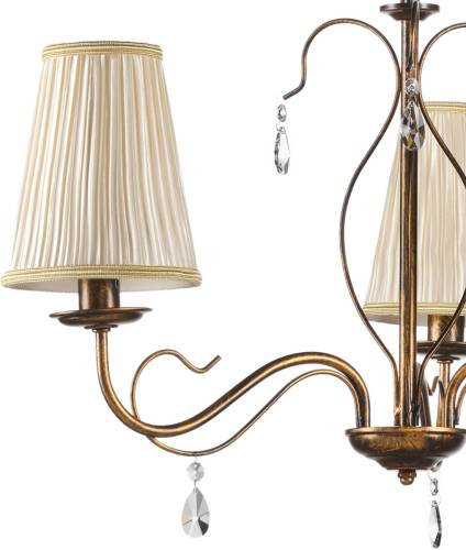 ONLI Delia kroonluchter, bronskleurig, 3-lamps, Ø 60 cm