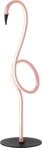 Elstead Flamingo LED tafellamp, roze, metaal, 50 cm hoog