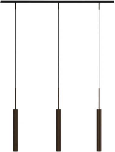 Audo Copenhagen Audo hanglamp Tubulaire Rail, 3-lamps, bronskleurig, aluminium