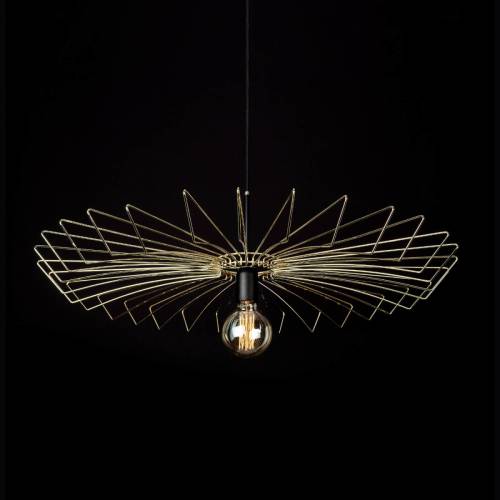 Nowodvorski Lighting Hanglamp Umbrella in vlakke vorm, goud